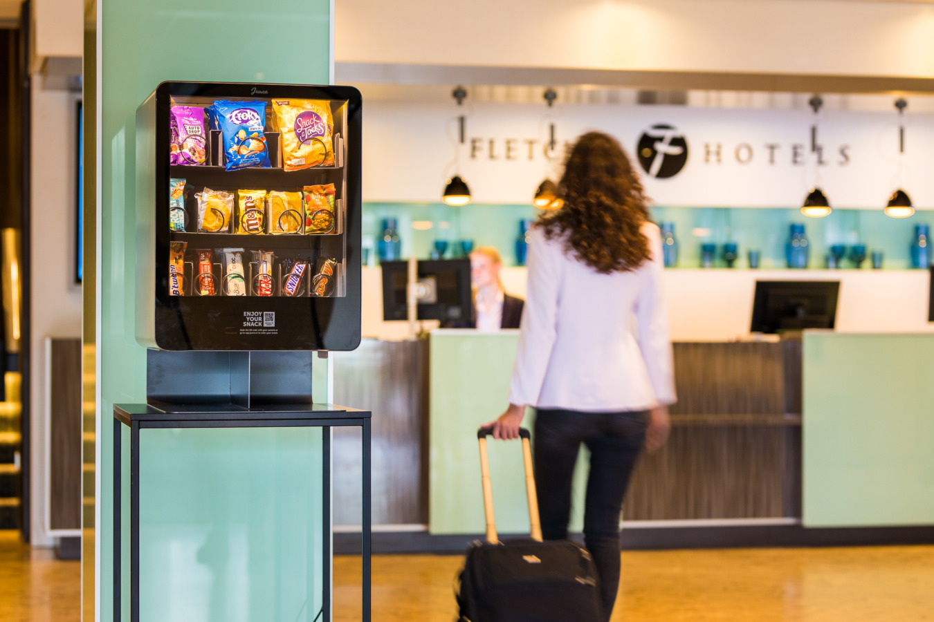 De smart vending machine van Junea bij Fletcher Hotels